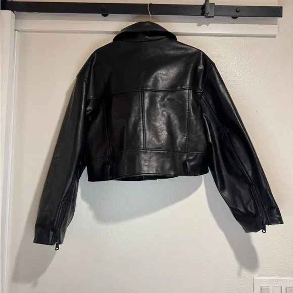 Lioness Staten Island Jacket Black | PU Leather | Womens M - Picture 9 of 10